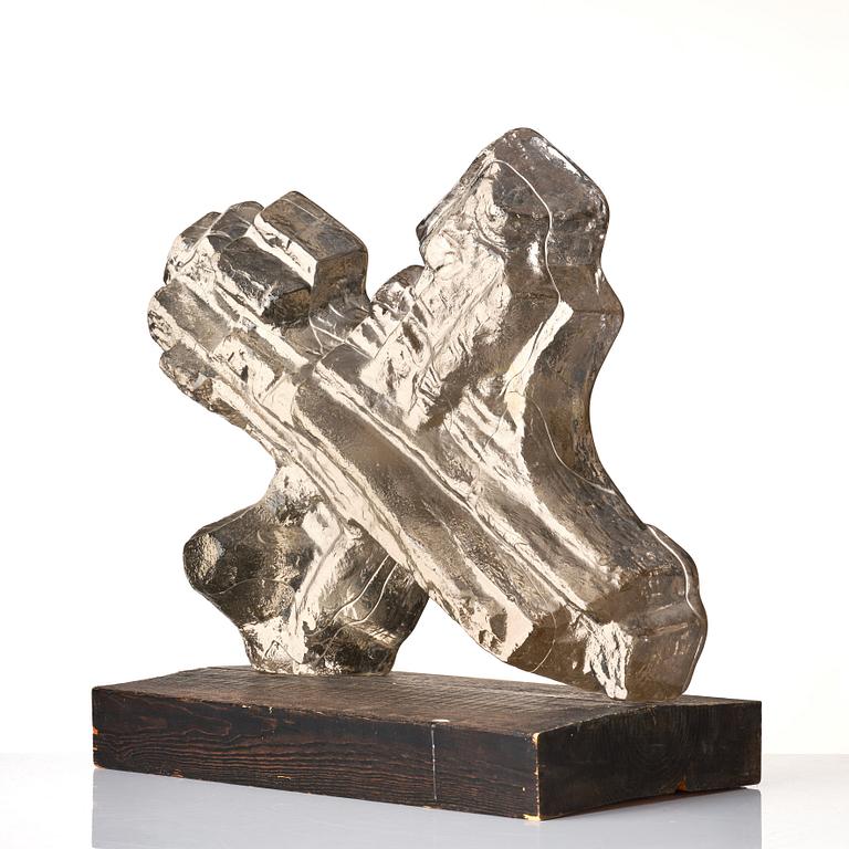 Edvin Öhrström, a cast glass sculpture, Lindshammar, Sweden 1960's, ed. 2/5.