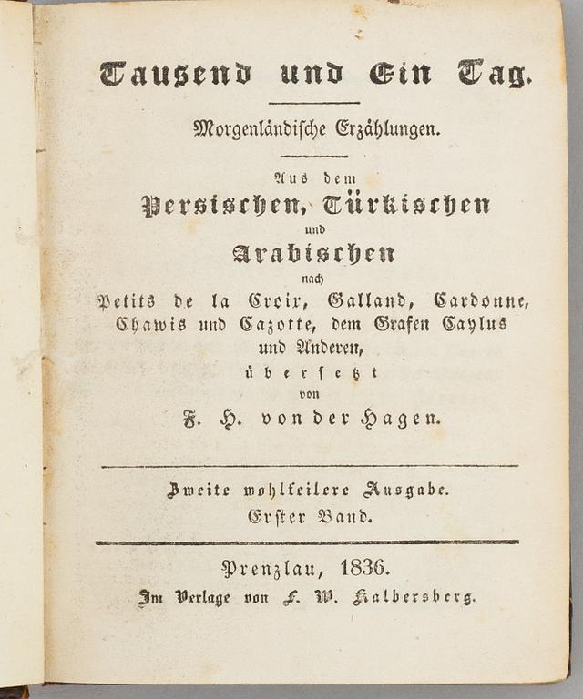 Sagosamling 1836, proveniens: Rääf (6 vol).