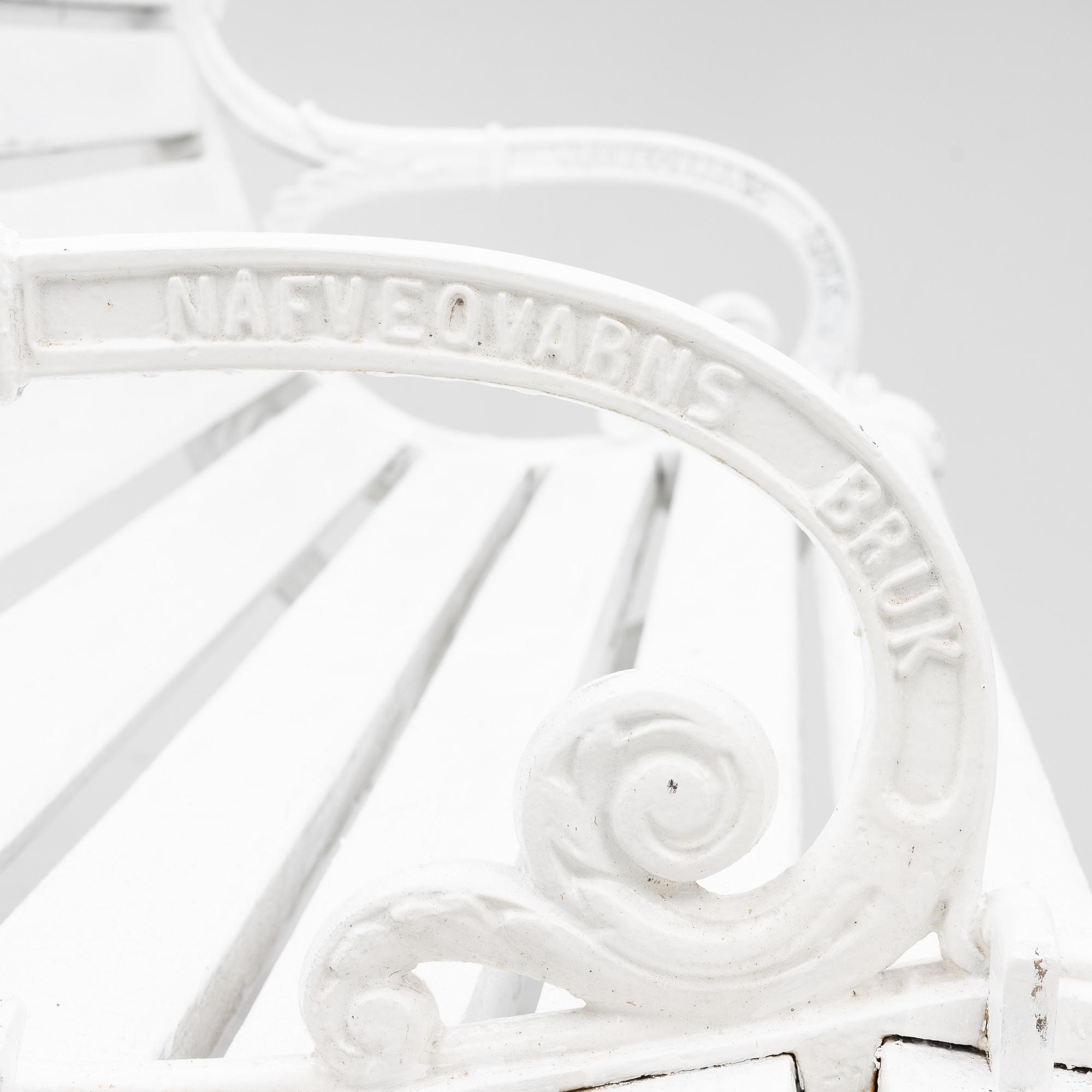 Trädgårdssoffa, Näfveqvarns Bruk, tidigt 1900-tal.