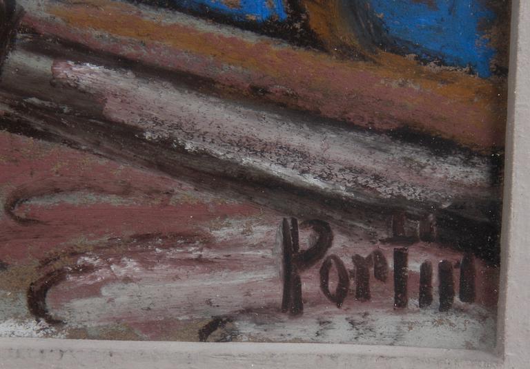 PORTIN, CHARLES, pastell, sign.