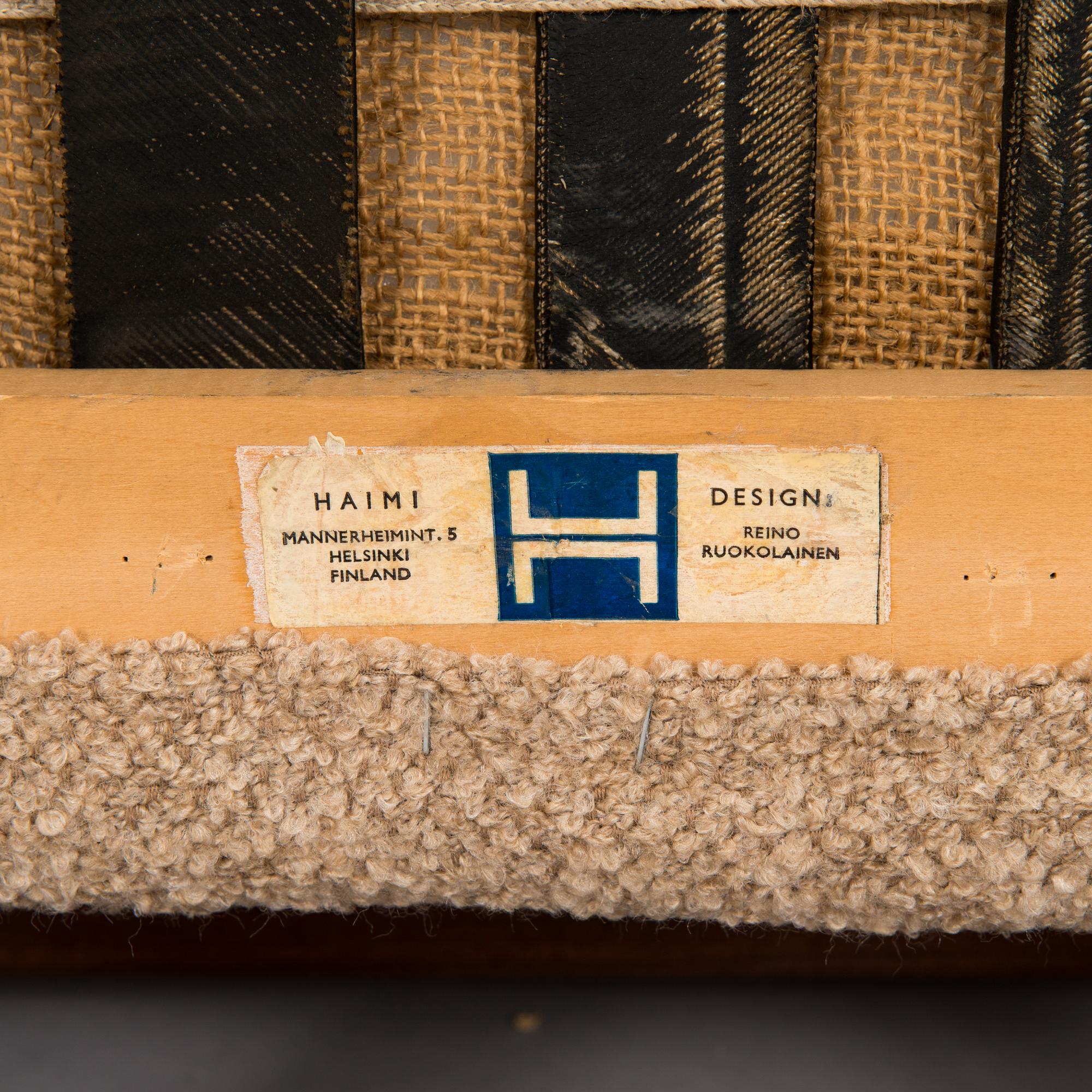 Reino Ruokolainen, a mid-20th century 'Tupa' (Cottage) armchair for Haimi.