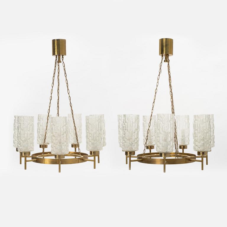 A pair of ceiling lamps, 1950's/60's.