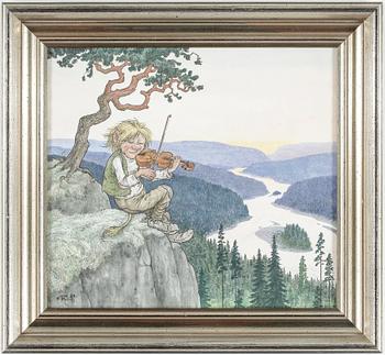 Rolf Lidberg · ROLF LIDBERG, Akvarell, signerad och daterad -83.