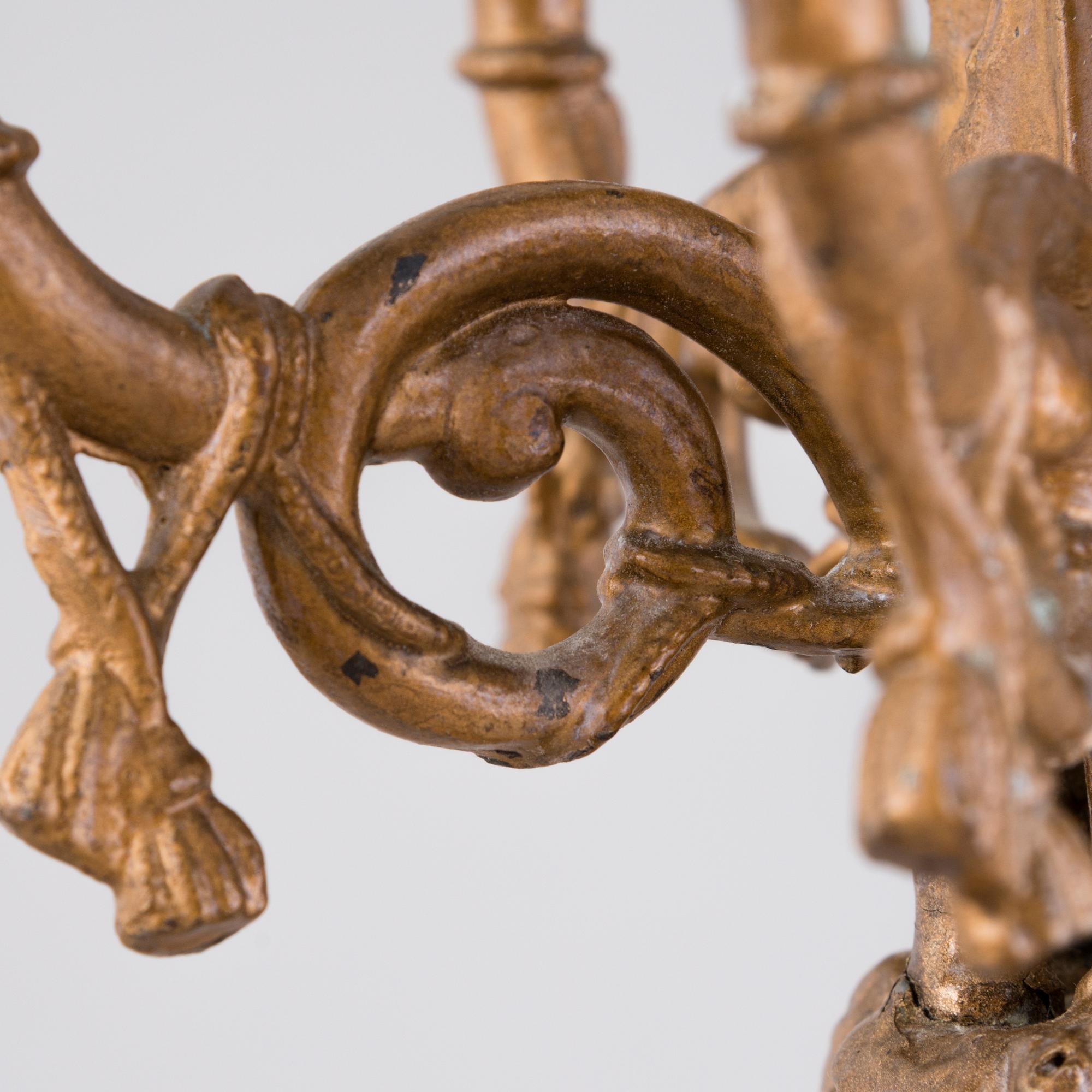 KANDELABER, kopparmetallegering, 1800-talets slut.