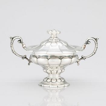 An Italian Sugar Bowl With Cover, Torino, first half of the 19th century.