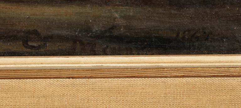 CONSTANTIN EMILE MEUNIER, tillskriven, olja på duk, signerad och daterad 1864 ?.