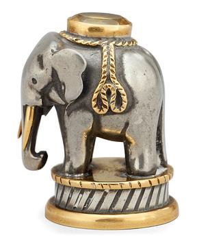 471. A Svenskt Tenn pewter and brass seal stamp, attributed to Estrid Ericson.