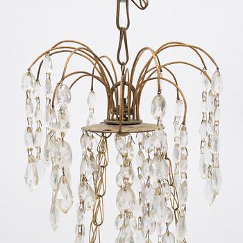 Ljuskrona, för tre ljus, Stockholmsarbete, sent 1700-tal, Gustaviansk.