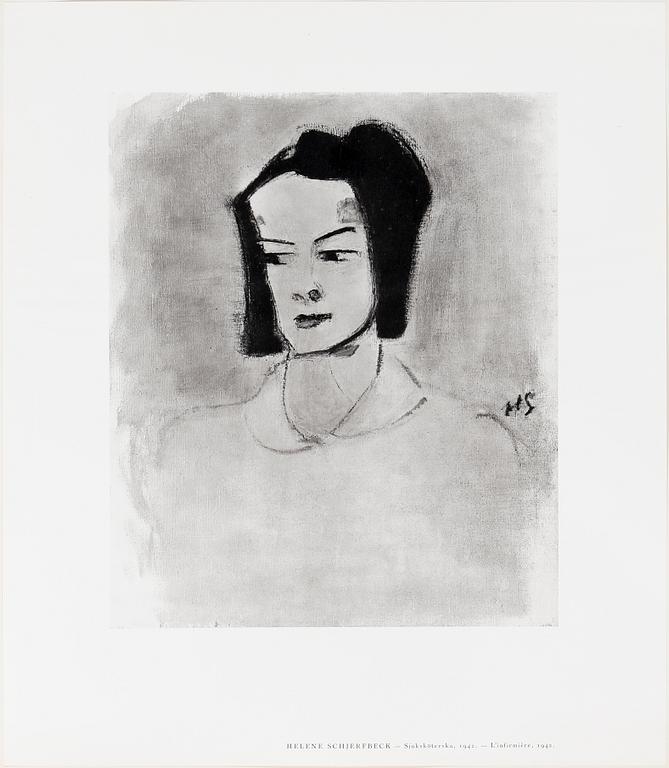 HELENE SCHJERFBECK, portfolio with 48 black and white reproductions, Stockholm 1945.