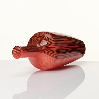 Carlo Scarpa, a 'Tessuto velato' glass vase, Venini, Murano, Italy 1950-60s.