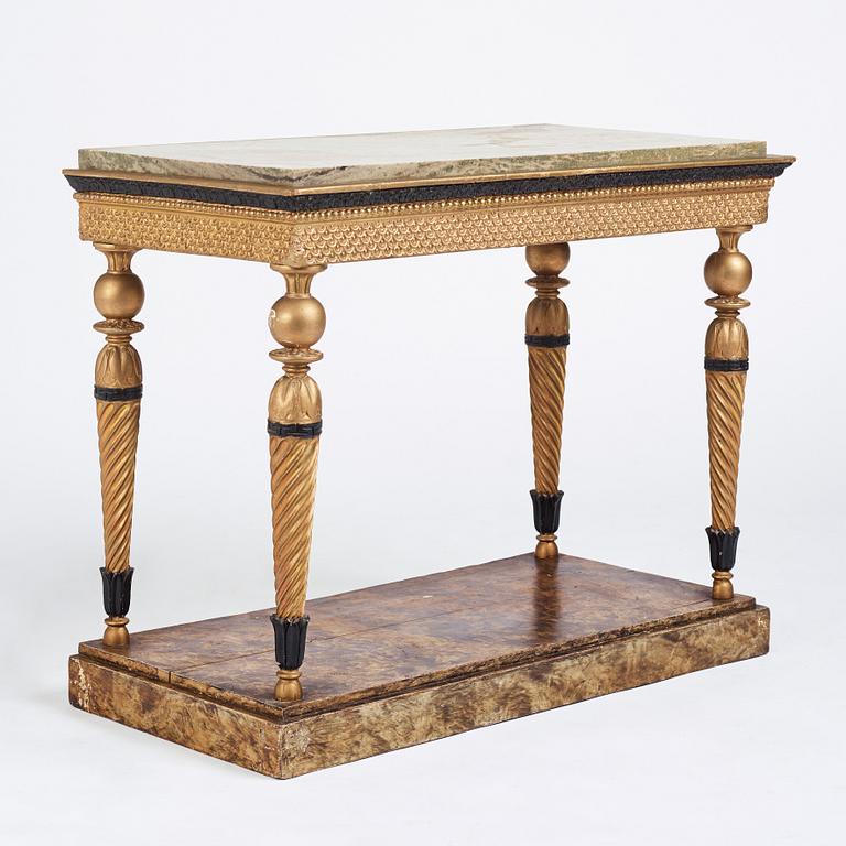 A late Gustavian console table, early 19th Century.