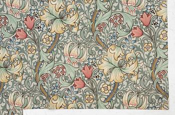 John Henry Dearle, curtains, 6 pcs, "Golden Lily", William Morris Collection, Sanderson, England.