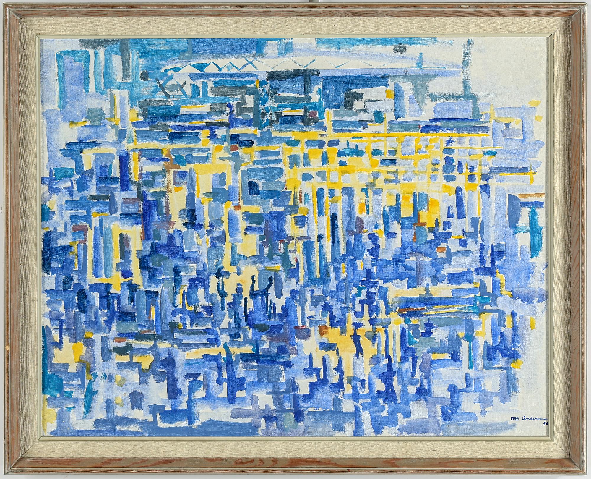 FRED ANDERSSON, oil on canvas, signed FRED Andersson and dated 50.