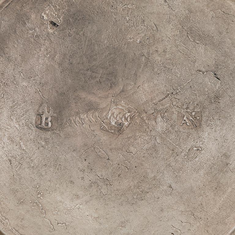 Kaffekoppar, ett par, silver och förgyllt silver (12L), sannolikt A F Bergmüller, Weissenfels, ca 1820. Empir.