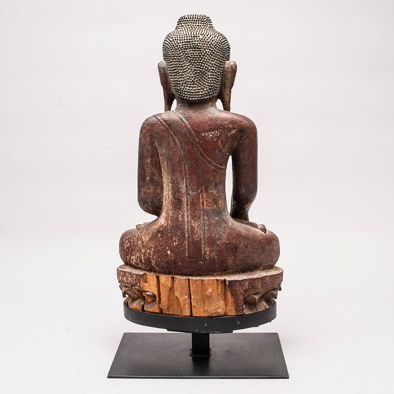 BUDDHA-STATY, troligen Burma, 1900-talets början.