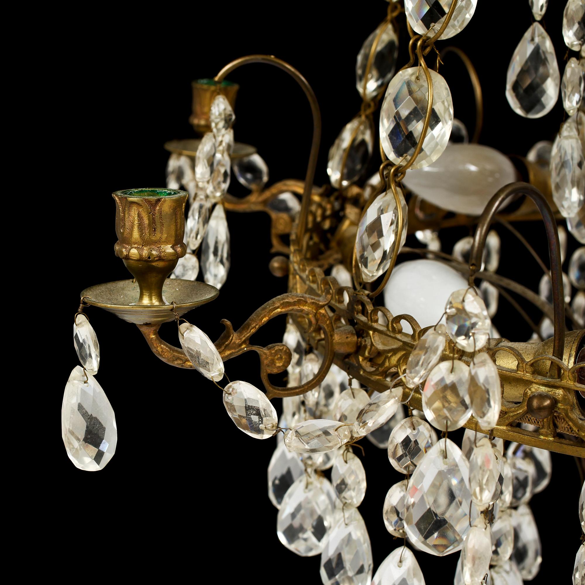 LJUSKRONA, gustaviansk stil, 1900-tal. H 80.