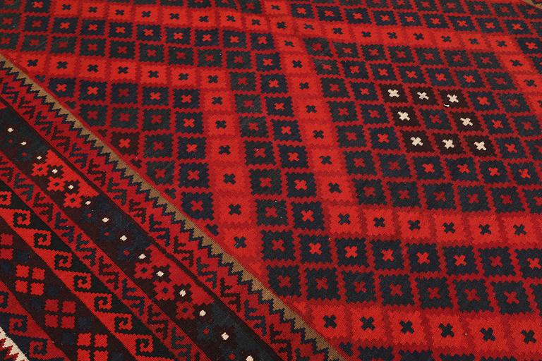A Afghan kelim carpet, 361 x 241 cm.