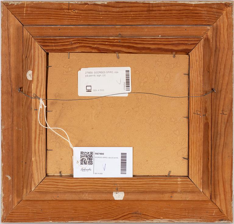 GEORGES SPIRO, oil on panel, signed.