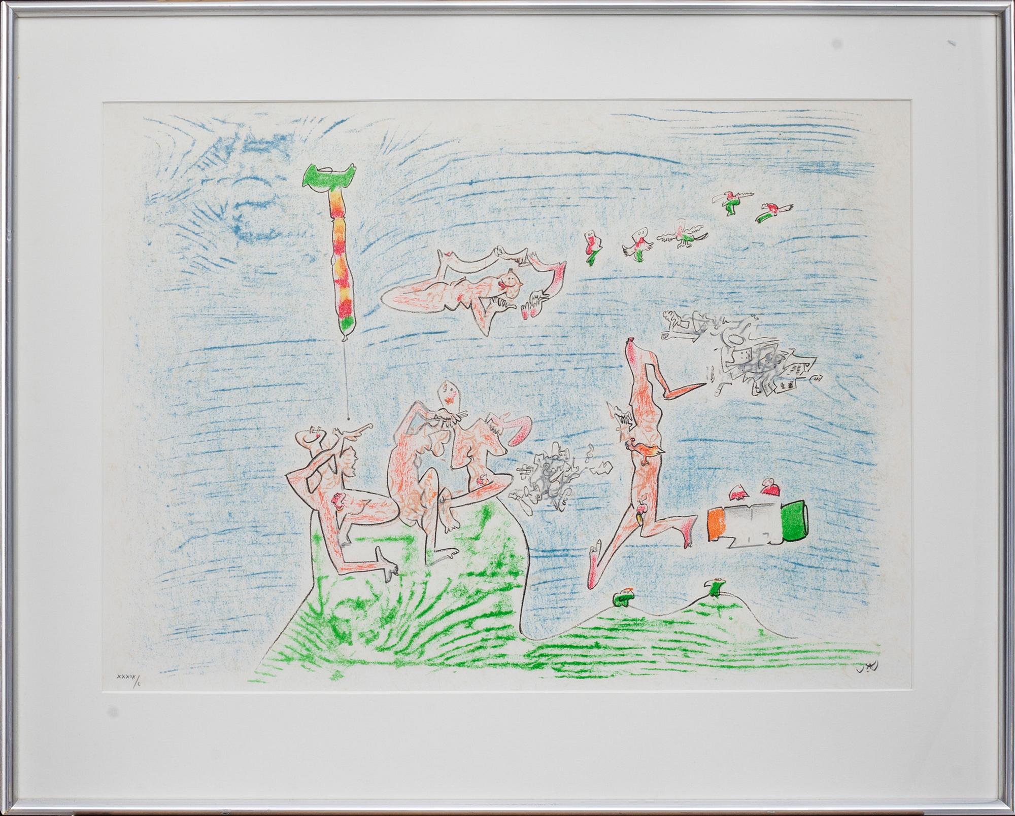 ROBERTO MATTA, färglitografi, signerat och numrerad XXXIX/C.