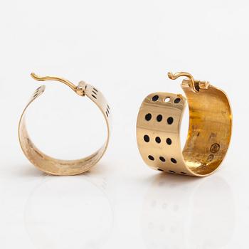 A pair of 18K gold earrings for Kalevala Koru 1961.