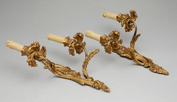 APPLIQUER, ett par, rokokostil, 1900-talets mitt.