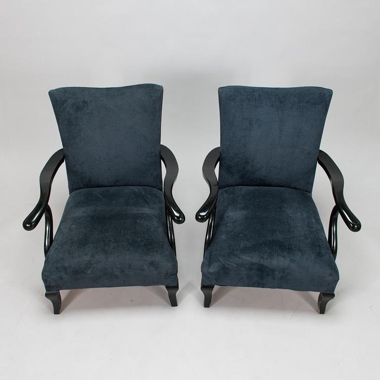 Carl-Johan Boman, a pair of 1930's 'Gentleman' armchairs for Oy Boman Ab.