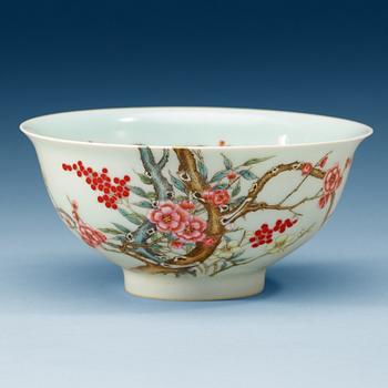 1848. A Chinese famille rose bowl, 20th Century, with Hongxian four character red mark.