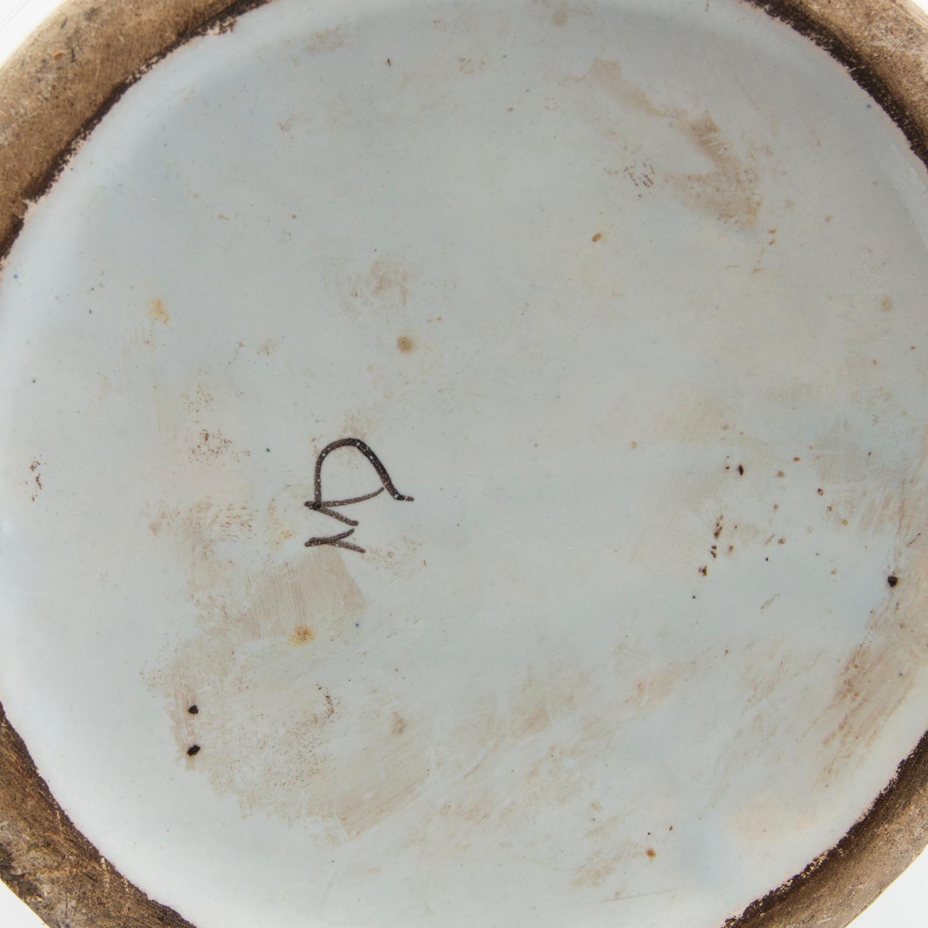 Jug with lid, copy after an older model/20th century faience.