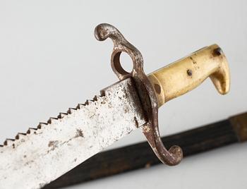 A bayonet, 19th or early 20th century.