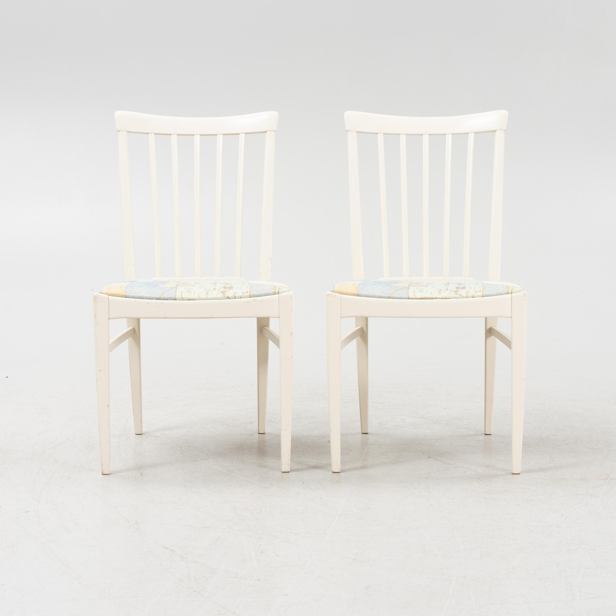 Carl Malmsten, a dining table with four chairs, 'Herrgården', Bodafors, second half of the 20th century.