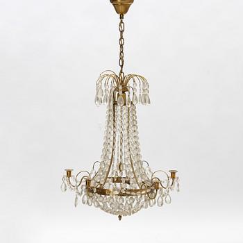 A late Gustavian style chandelier, first half of the 20th Century.