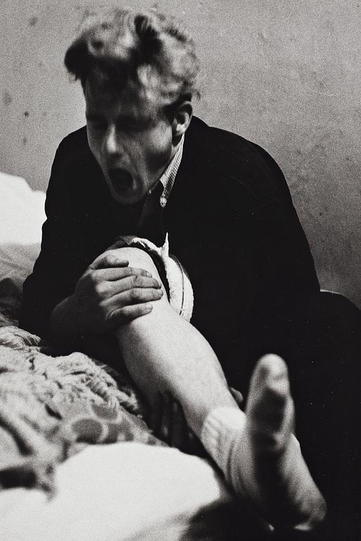 Larry Clark, "Untitled (grimacing man)", 1963.