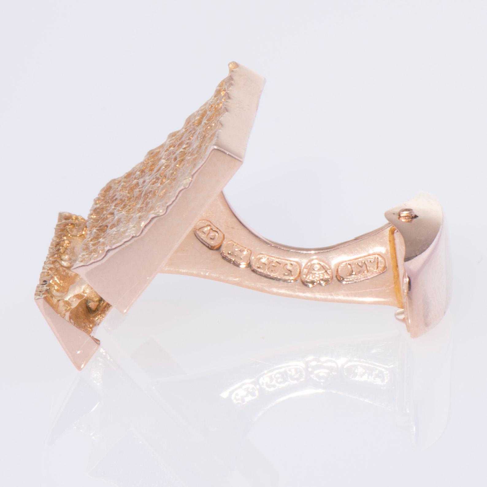 MANSCHETTKNAPPAR, 14K guld. Tammen Koru 1969. Vikt totalt ca 10,3 g.