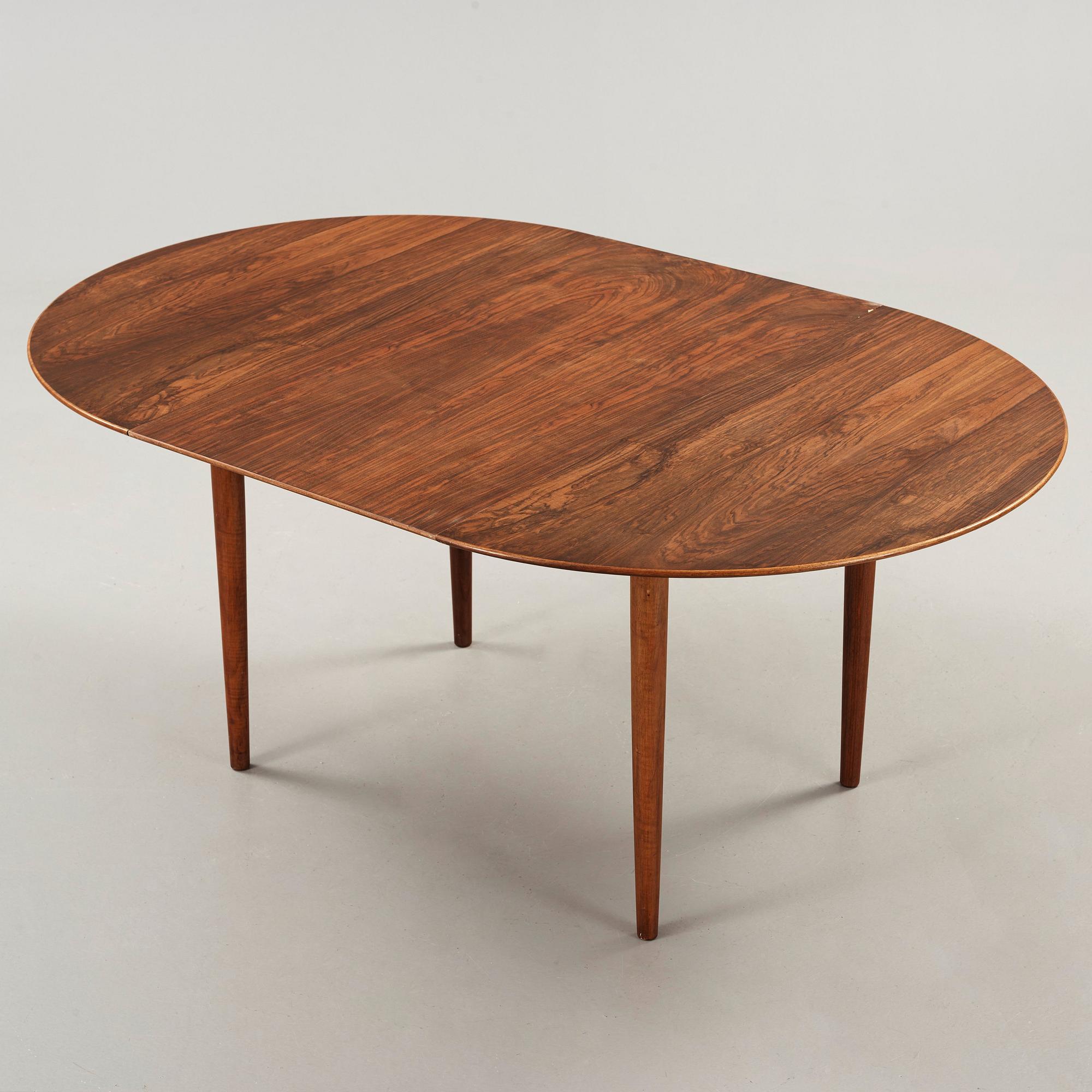 Kurt Østervig, stolar, 4 st och bord, Brande Møbelfabrik, Danmark 1950-60-tal.