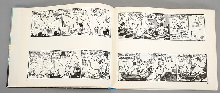 BÖCKER, 11 st, "Mumintrollet" serieform, Tove Jansson & Lars Jansson, ej komplett mellan 1957-1971.