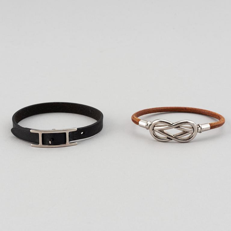 Hermès, two bracelets.