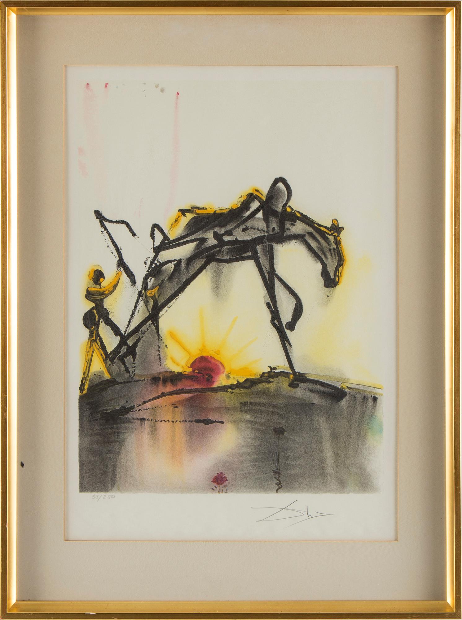 SALVADOR DALÍ, färglitografi med reliefprägling, 1970-72, signerad 83/250.