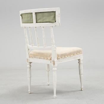 A Gustavian chair, late 19th Century.