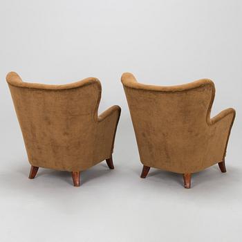 Fåtöljer, ett par, 1900-talets mitt.