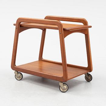 Henning Wind-Hansen, a teak serving trolley from Sika Möbler, Denmark, 1960's.