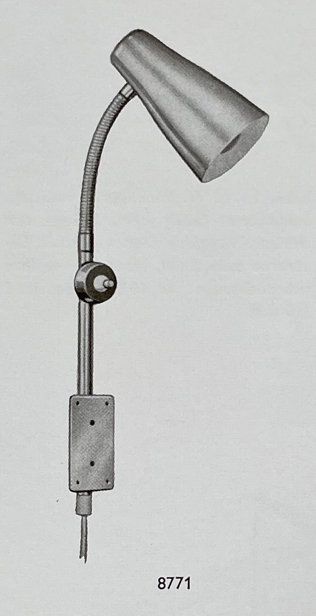 Arvid Böhlmarks Lampfabrik, a wall lamp model 8771, Stockholm, 1950s-60s.