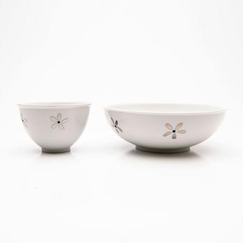 Jonas Bohlin, service pieces, 61 pcs, porcelain, "Qvint", Rörstrand.
