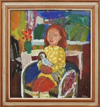 BRITA HANSSON, olja på pannå, monogramsign.