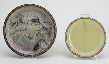 FAT, 2 st, silver och sten, W.A Bolin, bland annat 1944.