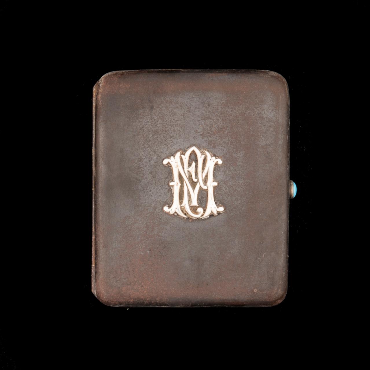 CIGARETTETUI, metall, Ryssland, ca 1900.