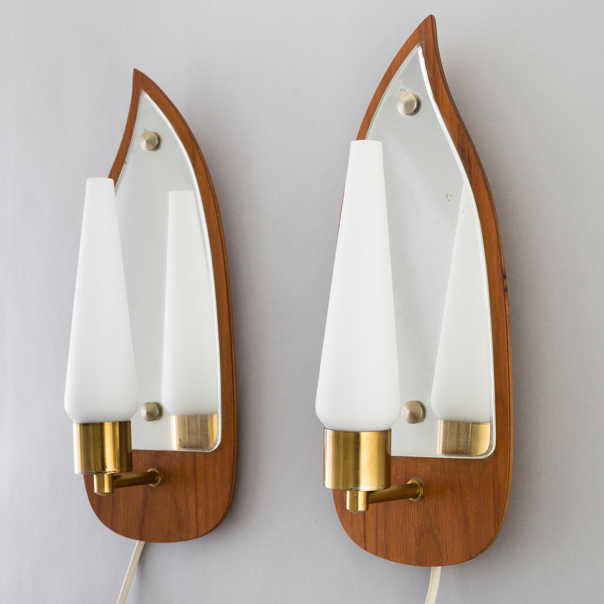 A pair of 1960s wall lights.
