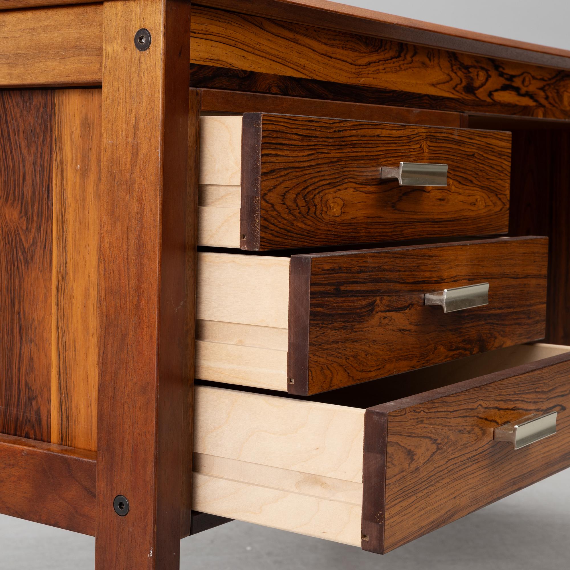 A rosewood writing desk, Averskogs möbelfabrik, Lammhult, 1970's.