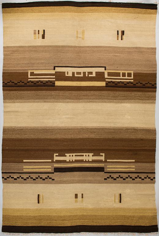 Margareta Ahlstedt-Willandt, A 1930s Finnish flat weave carpet for The Friends of Finnish Handicraft. Circa 320x230 cm.