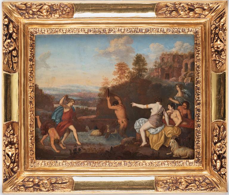 Cornelis van Poelenburgh Hans krets, Satyr och nymfer.