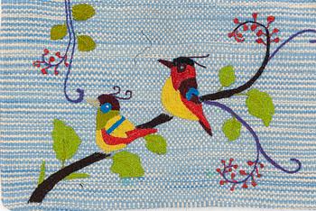 Six cushion covers, hand-embroidered Kelim, c. 40 x 60 cm.